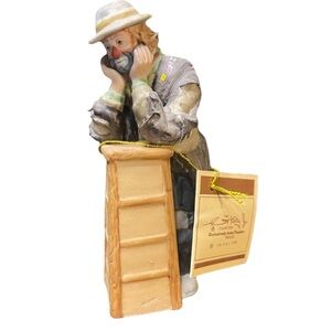 🔥 Vintage Emmet Kelly Jr. Collectible Clown “ Why Me” #10004